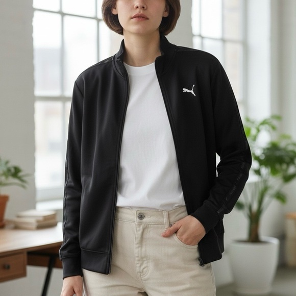 NWT Puma Women's Black Bomber Jacket/ Sz L - Picture 14 of 14